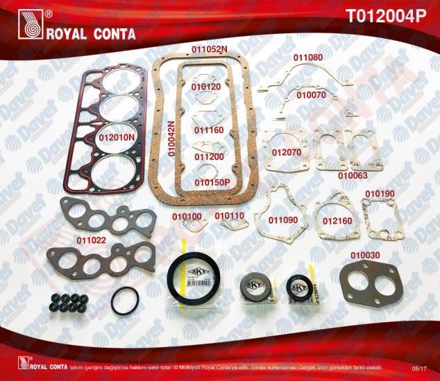 ROYAL T012004P Motor Takim Conta Full Skt Keceli Reniz Subap Lastikli  M131 Dks 1600